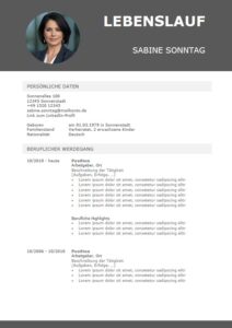 Kostenlose Bewerbungsvorlage Lebenslauf 1