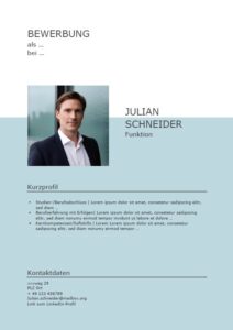 Bewerbungsvorlage Führungskraft Deckblatt