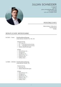 Bewerbungsvorlage Führungskraft Lebenslauf 1