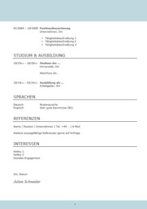 Bewerbungsvorlage Führungskraft Lebenslauf 2