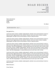 Moderne Bewerbungsvorlage Anschreiben