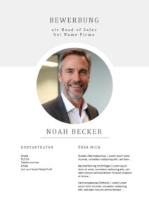 Moderne Bewerbungsvorlage Deckblatt
