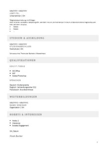 Moderne Bewerbungsvorlage Lebenslauf 2